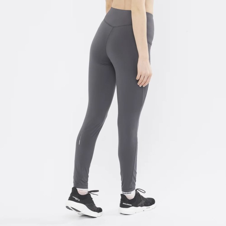 Grey Salomon Cross Warm 28'' Women's Running Tights | IE SK9072